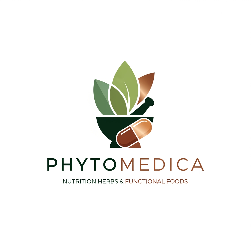 AI Design for I want to create a logo for my brand Phytomedica which is a supplement brand of nutrition herbs and functional foods