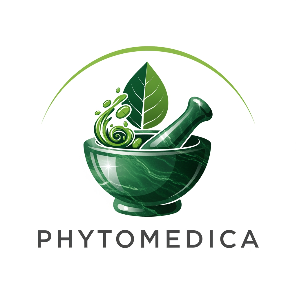 AI Design for I want to create a logo for my brand Phytomedica which is a supplement brand of nutrition herbs and functional foods