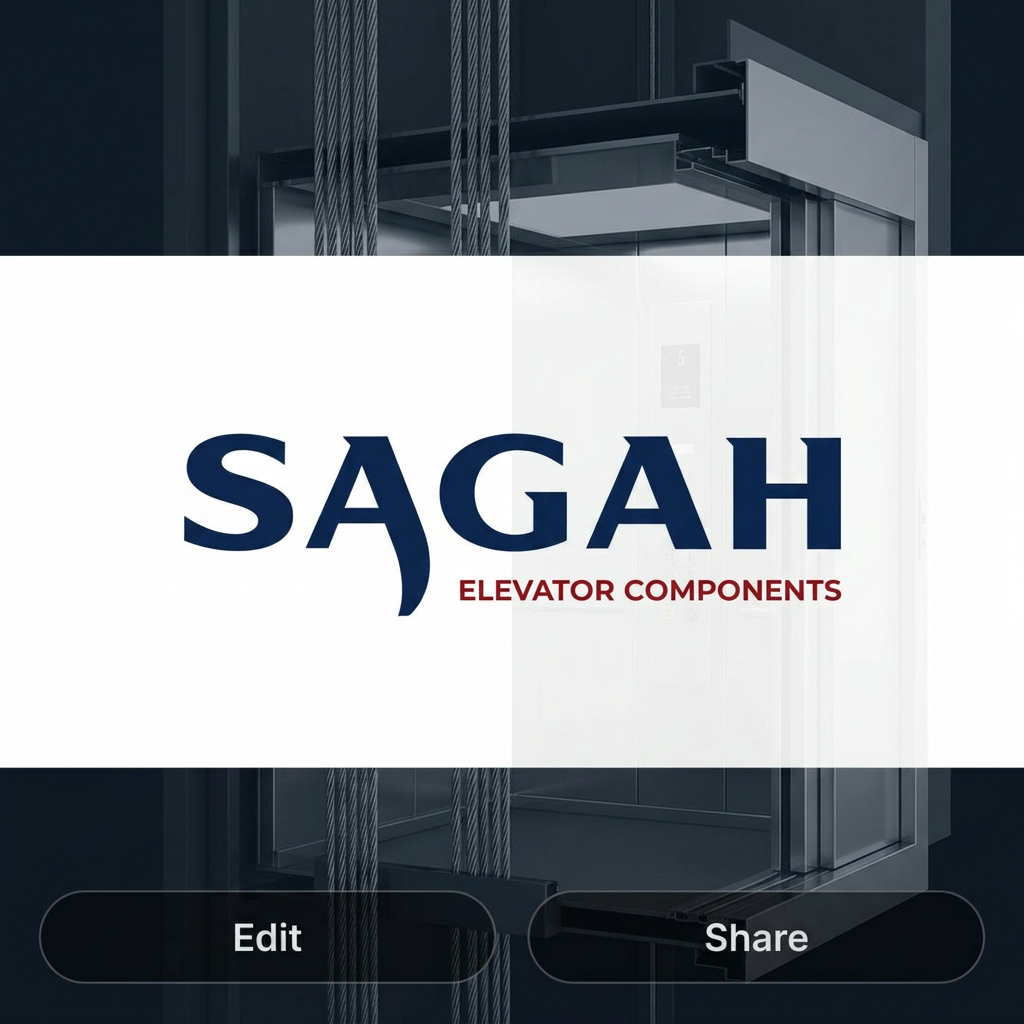 AI Design for change the color of font in this logo to navy blue  isme kuch elevator s related dikhao pattern change mt kro