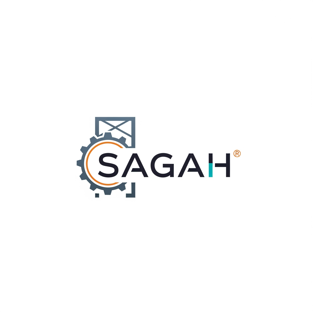 AI Design for make a business logo for my business as my business is elevator supplier so the content fir logo is elevator components so make this simple professional and unique as business name is sagah make the logo i want complete name in logo design