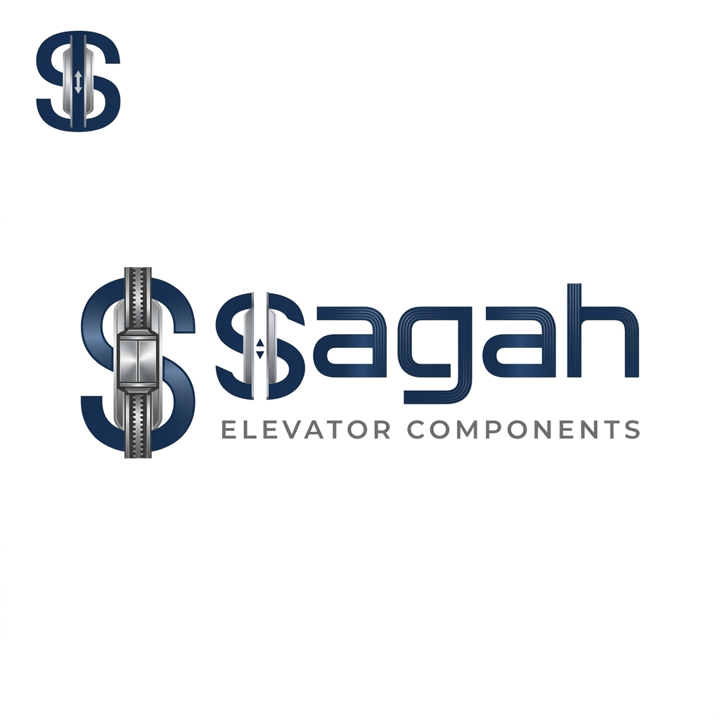 AI Design for Create a sleek, modern, industrial logo for SAGAH, a company specializissng in elevator parts and lift components. The logo should visually communicate innovation, precision engineering, durability, safety, and upward mobility. Incorporate a smart, minimal symbol inspired by elevator rails, gears, pulleys, shafts, lift cabins, or vertical movement, blended into a clean geometric mark. The brand name SAGAH should appear in bold, custom sans-serif typography with a strong mechanical and corporate feel. Use a refined metallic and industrial palette with silver, graphite grey, black, and deep blue accents. The final logo should feel premium, technical, powerful, and internationally professional, suitable for a website header, signage, packaging, catalogs, and B2B branding. Keep the design minimal, memorable, scalable, and vector-friendly on a plain white background.is type s kuch chahti hu m b ki name hi aae alg s nhi like lifts components name k andr hi describe krde are meri website sagah ko jo ki  niche likha ho elevator components or favicon icon kya rkhe iska kuch acha or unique btana is type s use kre to isi s related something unique sirf favicon icon make something like this only ek hi word ko describe kro not all make simple and professional jsa mera h simple vsa design krdo or alg  s s mt kro 1st letter s ko design kro favicon icon ki trh  make yhe first letter of logo same as favicon icon i want ki s s elevator component start na ho s aage then baki letter uske niche elevator components nhi design yhi rkho  chaie asa but s ka ui phle jsa chaie s ka pattern asa hi chaie nhi alg s nhi chaie yr s usi m kro bs s ko large kro ki 2 horizonta lline ho