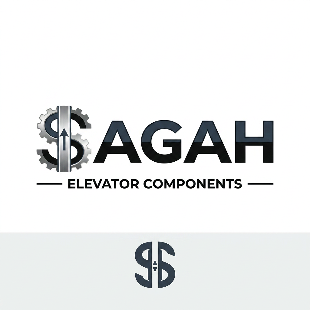 AI Design for Create a sleek, modern, industrial logo for SAGAH, a company specializing in elevator parts and lift components. The logo should visually communicate innovation, precision engineering, durability, safety, and upward mobility. Incorporate a smart, minimal symbol inspired by elevator rails, gears, pulleys, shafts, lift cabins, or vertical movement, blended into a clean geometric mark. The brand name SAGAH should appear in bold, custom sans-serif typography with a strong mechanical and corporate feel. Use a refined metallic and industrial palette with silver, graphite grey, black, and deep blue accents. The final logo should feel premium, technical, powerful, and internationally professional, suitable for a website header, signage, packaging, catalogs, and B2B branding. Keep the design minimal, memorable, scalable, and vector-friendly on a plain white background.is type s kuch chahti hu m b ki name hi aae alg s nhi like lifts components name k andr hi describe krde are meri website sagah ko jo ki  niche likha ho elevator components or favicon icon kya rkhe iska kuch acha or unique btana is type s use kre to isi s related something unique sirf favicon icon make something like this only ek hi word ko describe kro not all make simple and professional jsa mera h simple vsa design krdo or alg  s s mt kro 1st letter s ko design kro favicon icon ki trh