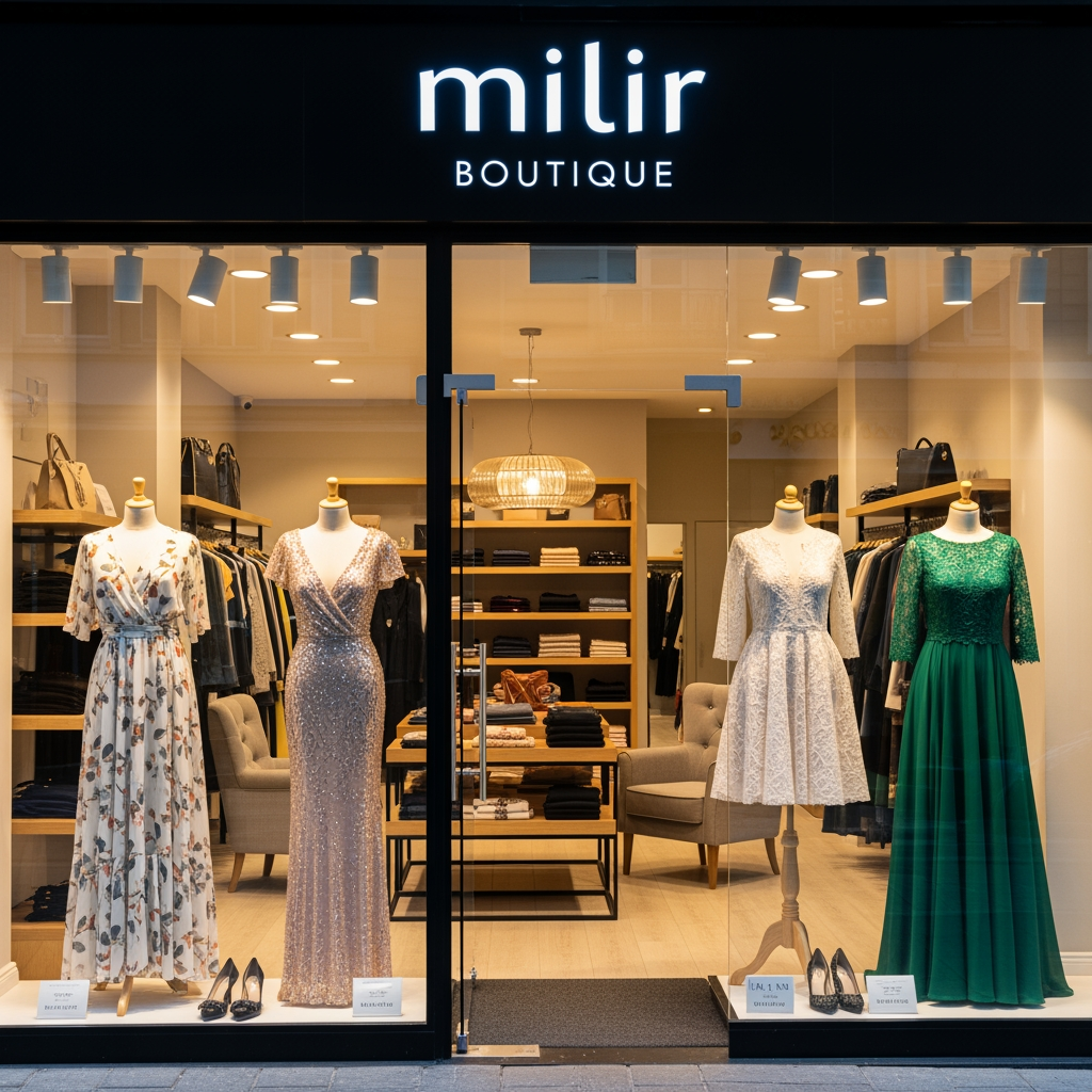 AI Design for Milir Boutique is a stylish dress shop offering a curated collection of trendy and elegant outfits for all occasions. From casual wear to festive and party dresses, it focuses on quality fabrics, modern designs, and affordable fashion. The boutique is designed to give customers a personalized shopping experience with unique styles you won’t easily find in mass-market stores.