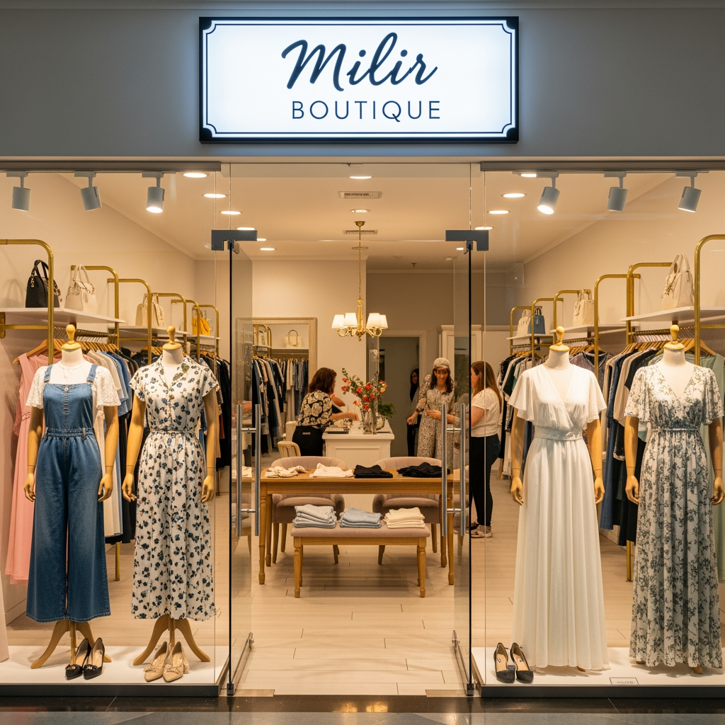 AI Design for Milir Boutique is a stylish dress shop offering a curated collection of trendy and elegant outfits for all occasions. From casual wear to festive and party dresses, it focuses on quality fabrics, modern designs, and affordable fashion. The boutique is designed to give customers a personalized shopping experience with unique styles you won’t easily find in mass-market stores.