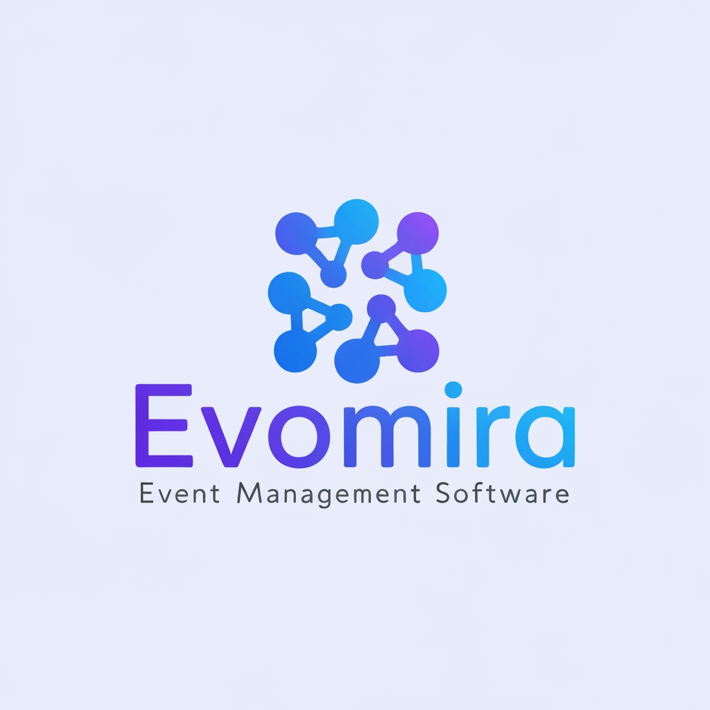 AI Design for my product name is Evomira which is based on event management software, i want logo for thta which is more creative and unique
