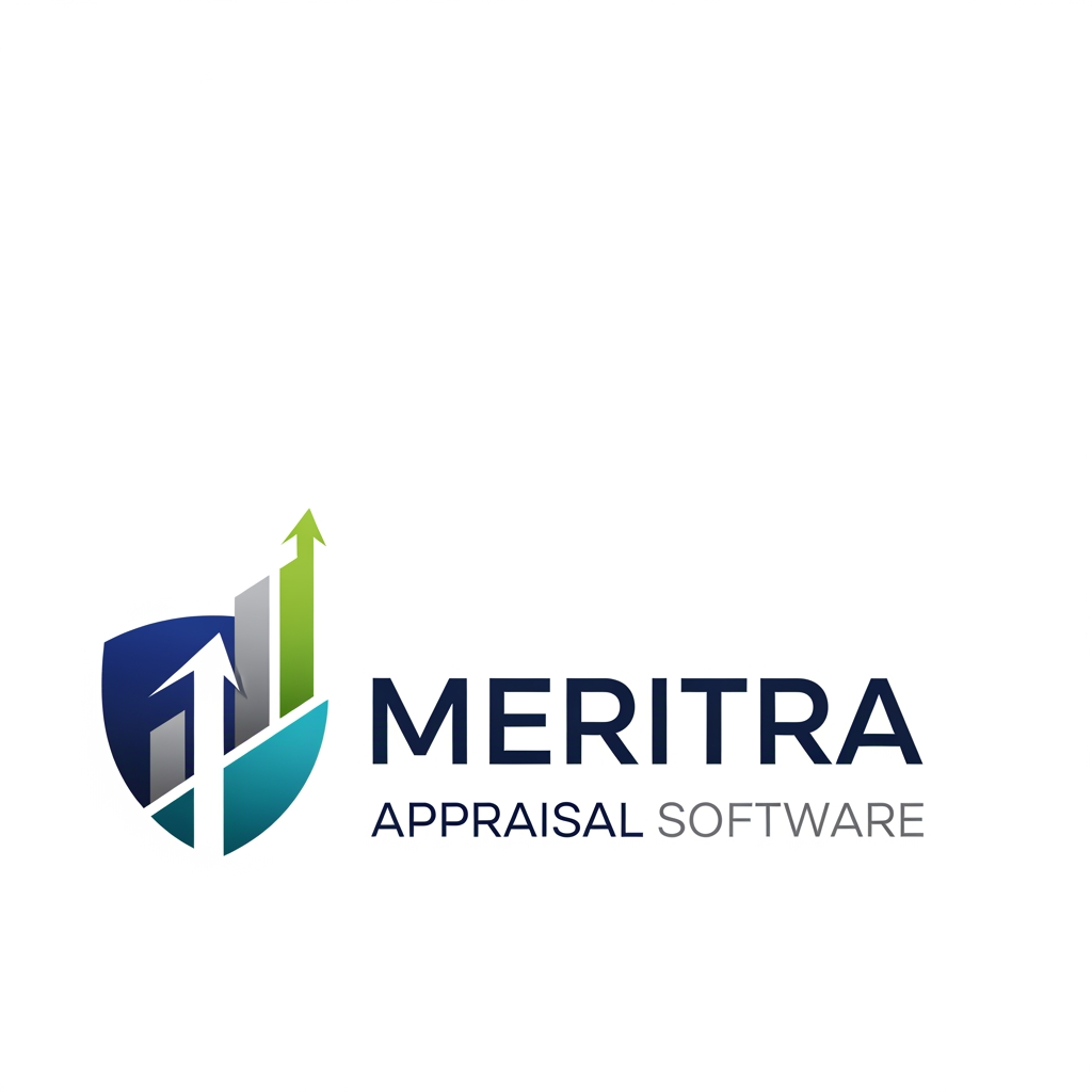 AI Design for i want logo for my Appraisal software name as Meritra