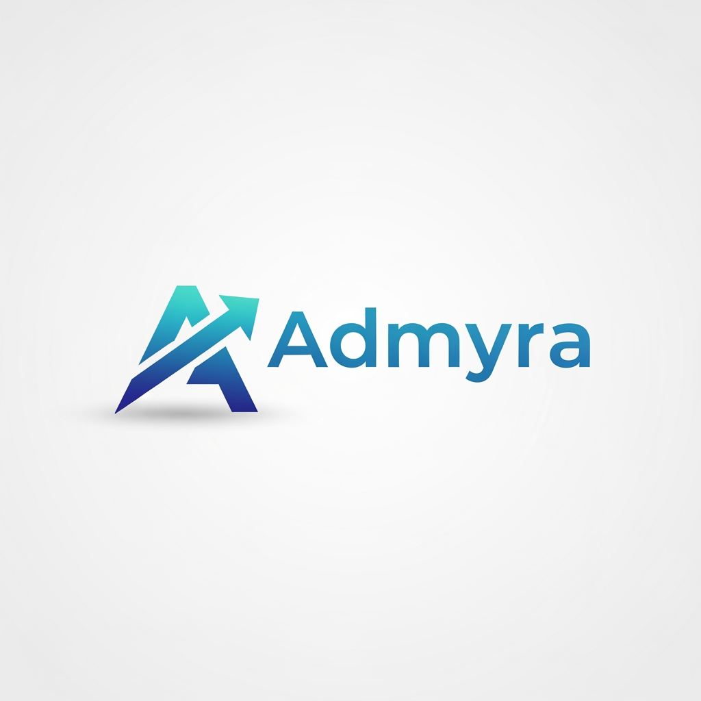 AI Design for i want logo for my admission site name as Admyra