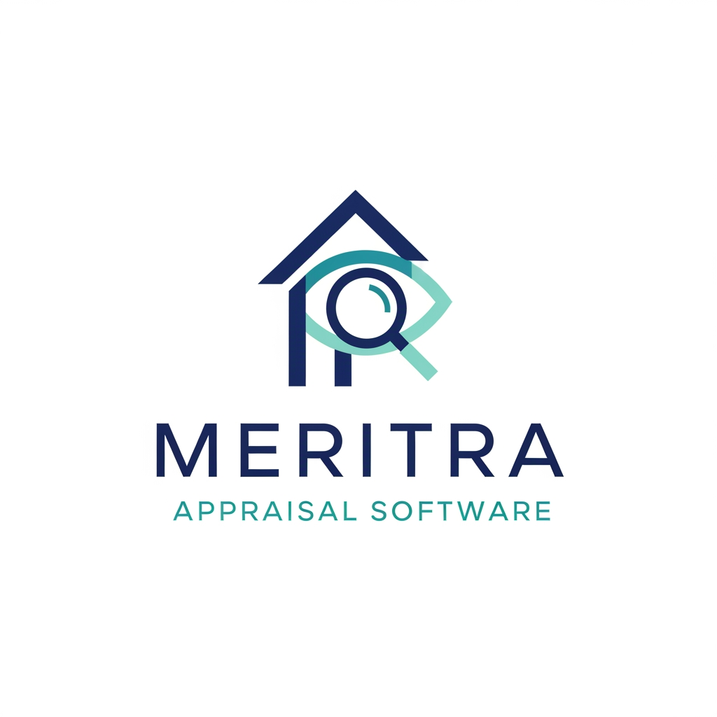AI Design for i want logo for my Appraisal software name as Meritra