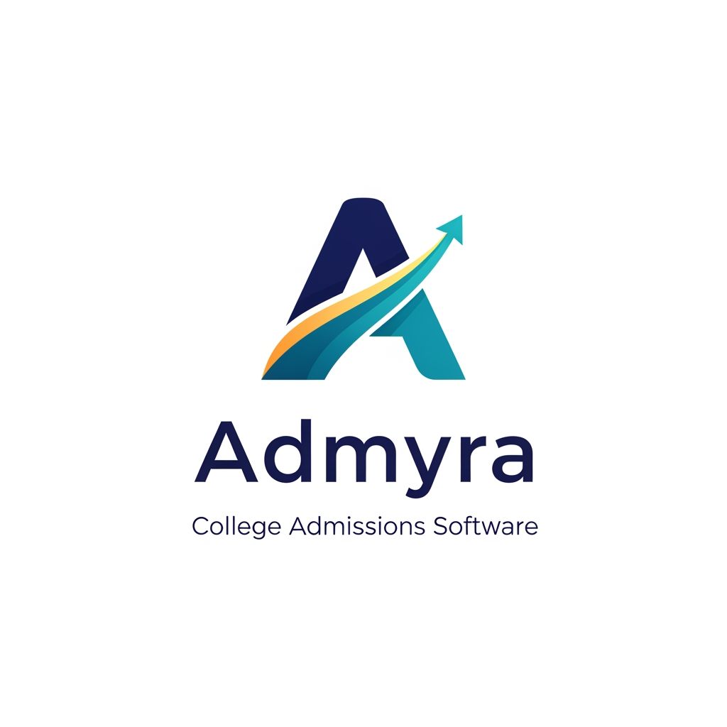 AI Design for i want logo for my college admission software name as Admyra