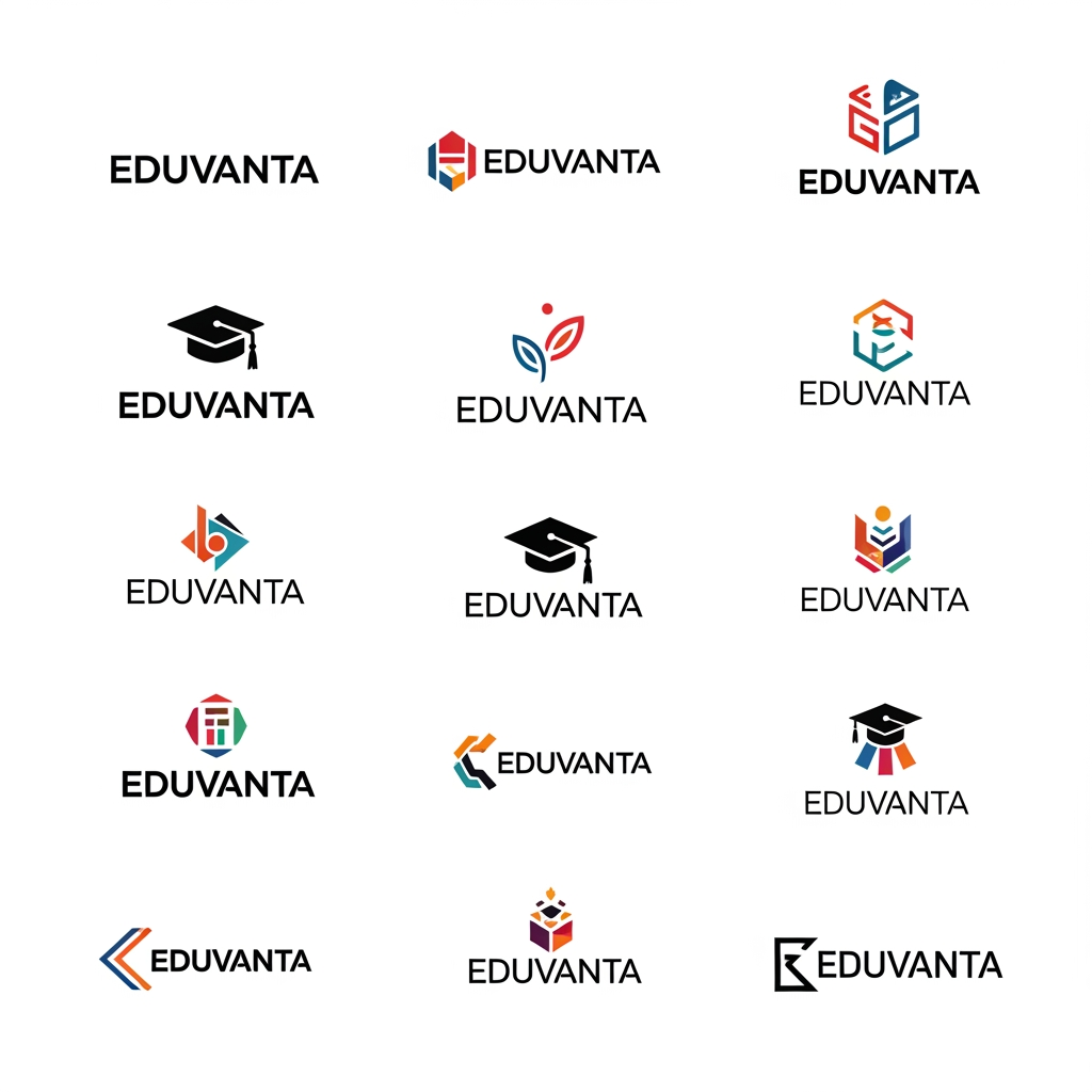 AI Design for need more logo varient for Eduvanta which is for Learning management system software, need more creative