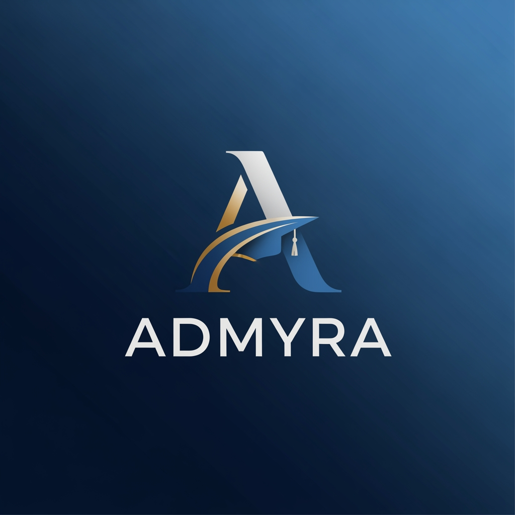 AI Design for i want logo for my admission site name as Admyra