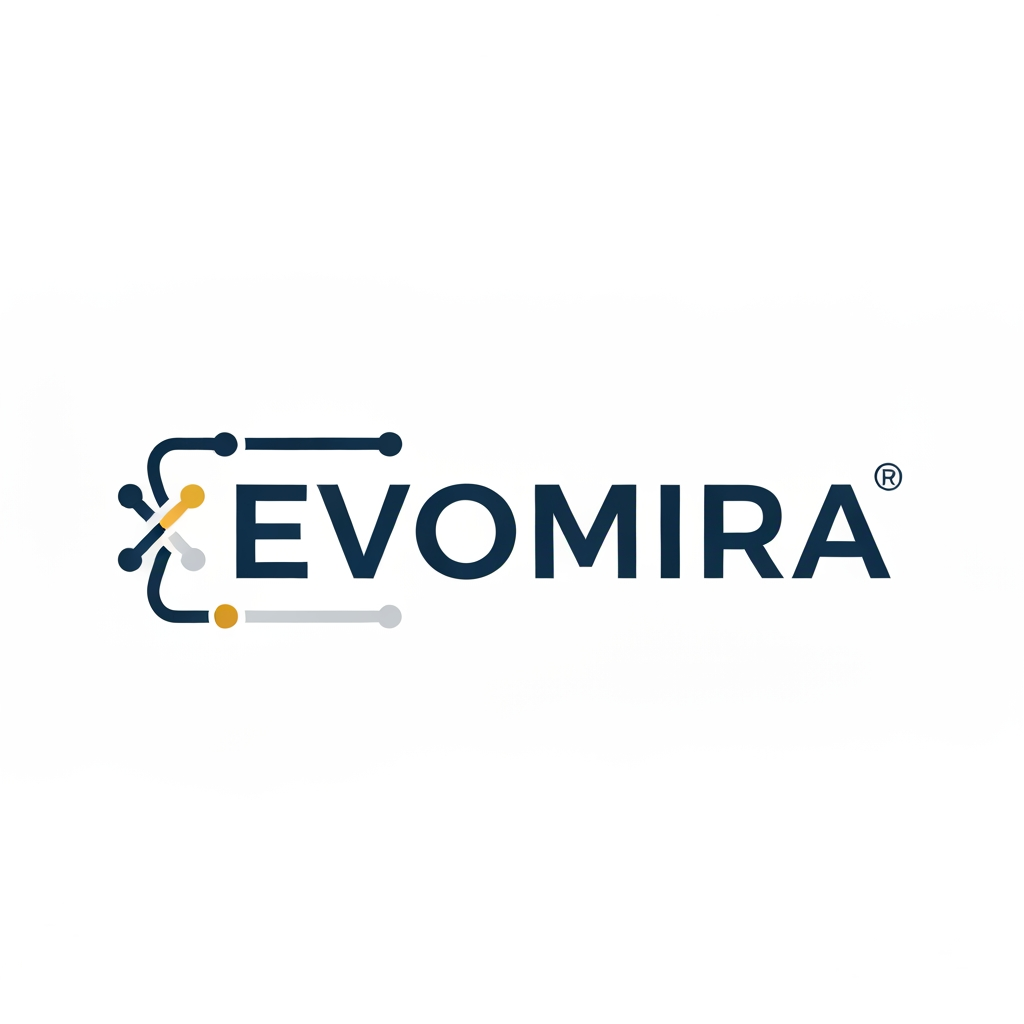AI Design for my product name is Evomira which is based on event management software, i want logo for thta which is more creative and unique with relative