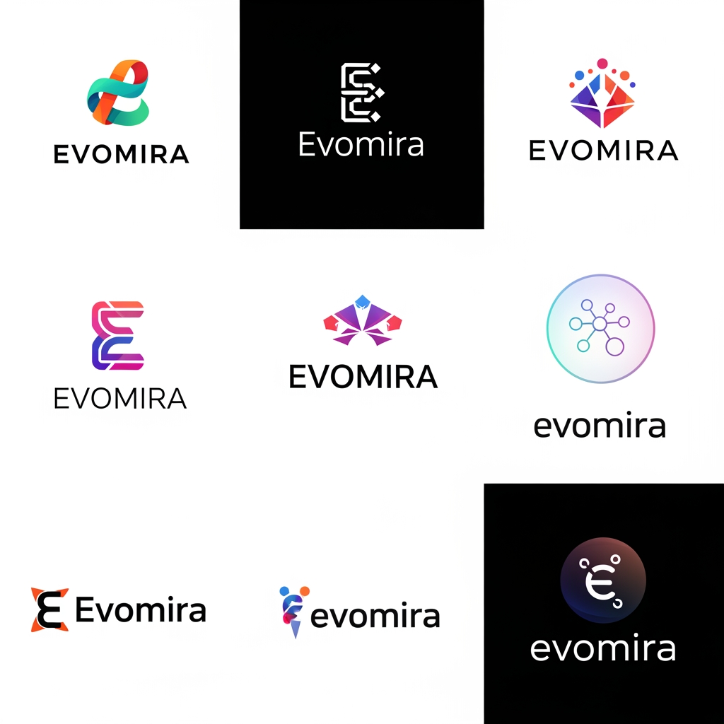 AI Design for need more logo varient for Evomira which is for Event management software, need more creative