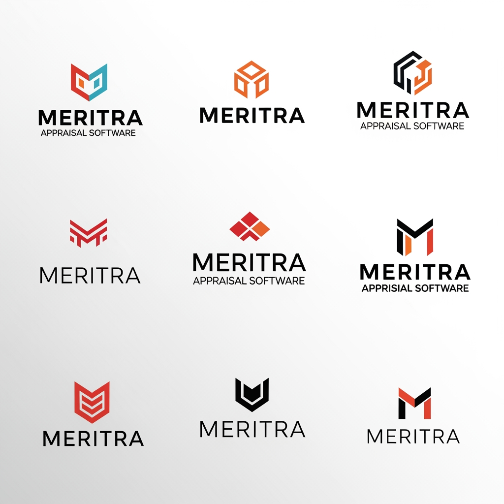 AI Design for need more logo varient for Meritra which is for appraisal software, need more creative
