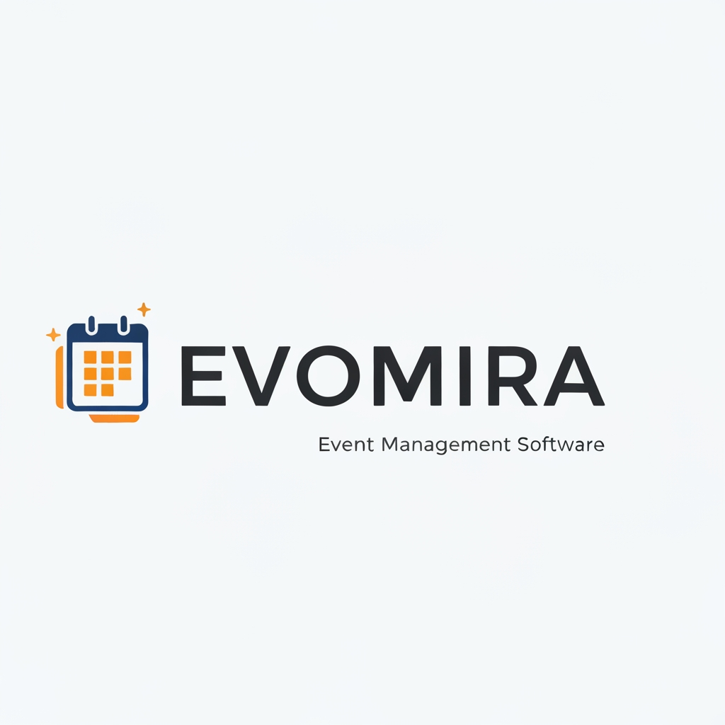 AI Design for my product name is Evomira which is based on event management software, i want logo for thta which is more creative and unique with date calender icon