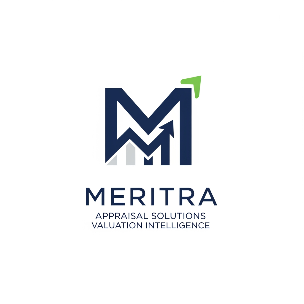AI Design for i want logo for my Appraisal software name as Meritra