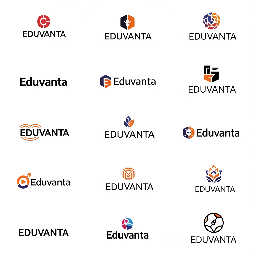 AI Design for need more logo varient for Eduvanta which is for Learning management system software, need more creative