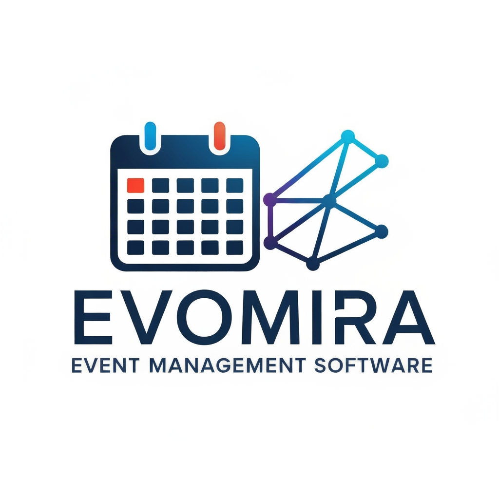 AI Design for my product name is Evomira which is based on event management software, i want logo for thta which is more creative and unique with date calender icon