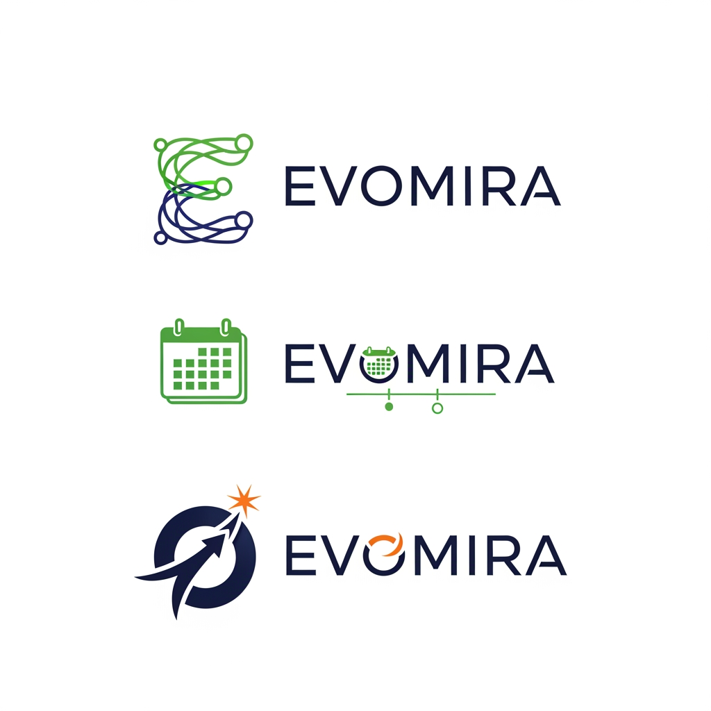 AI Design for need more logo varient for Evomira which is for Event management software, need more creative
