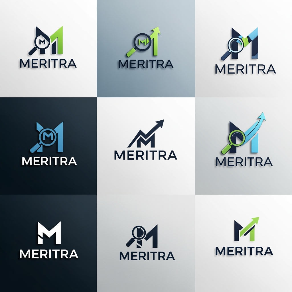 AI Design for need more logo varient for Meritra which is for appraisal software, need more creative
