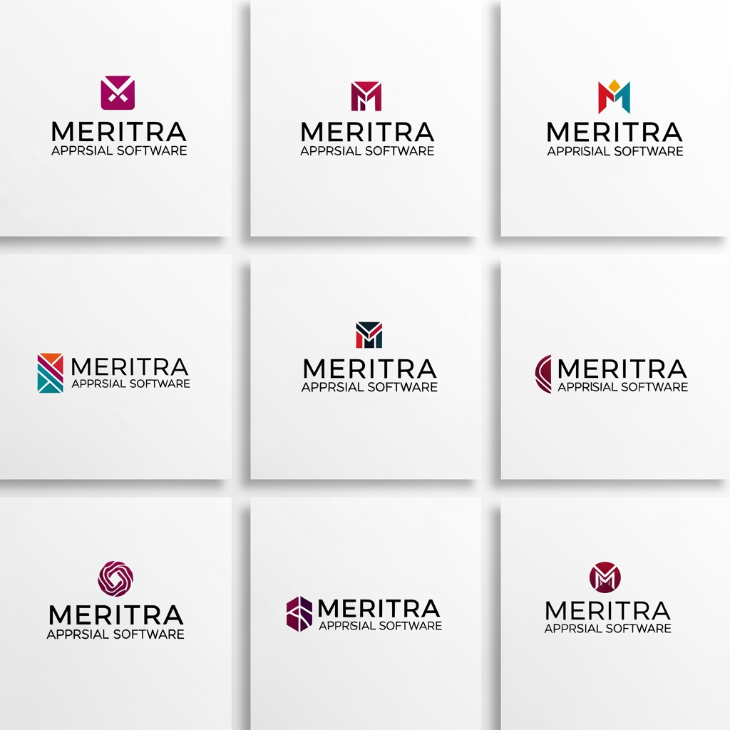 AI Design for need more logo varient for Meritra which is for appraisal software