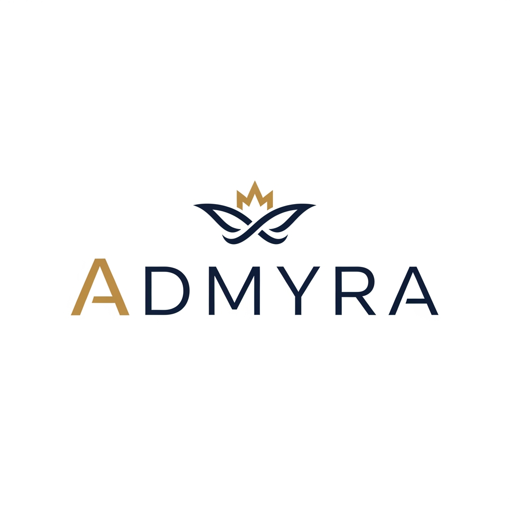 AI Design for i want logo for my admission site name as Admyra