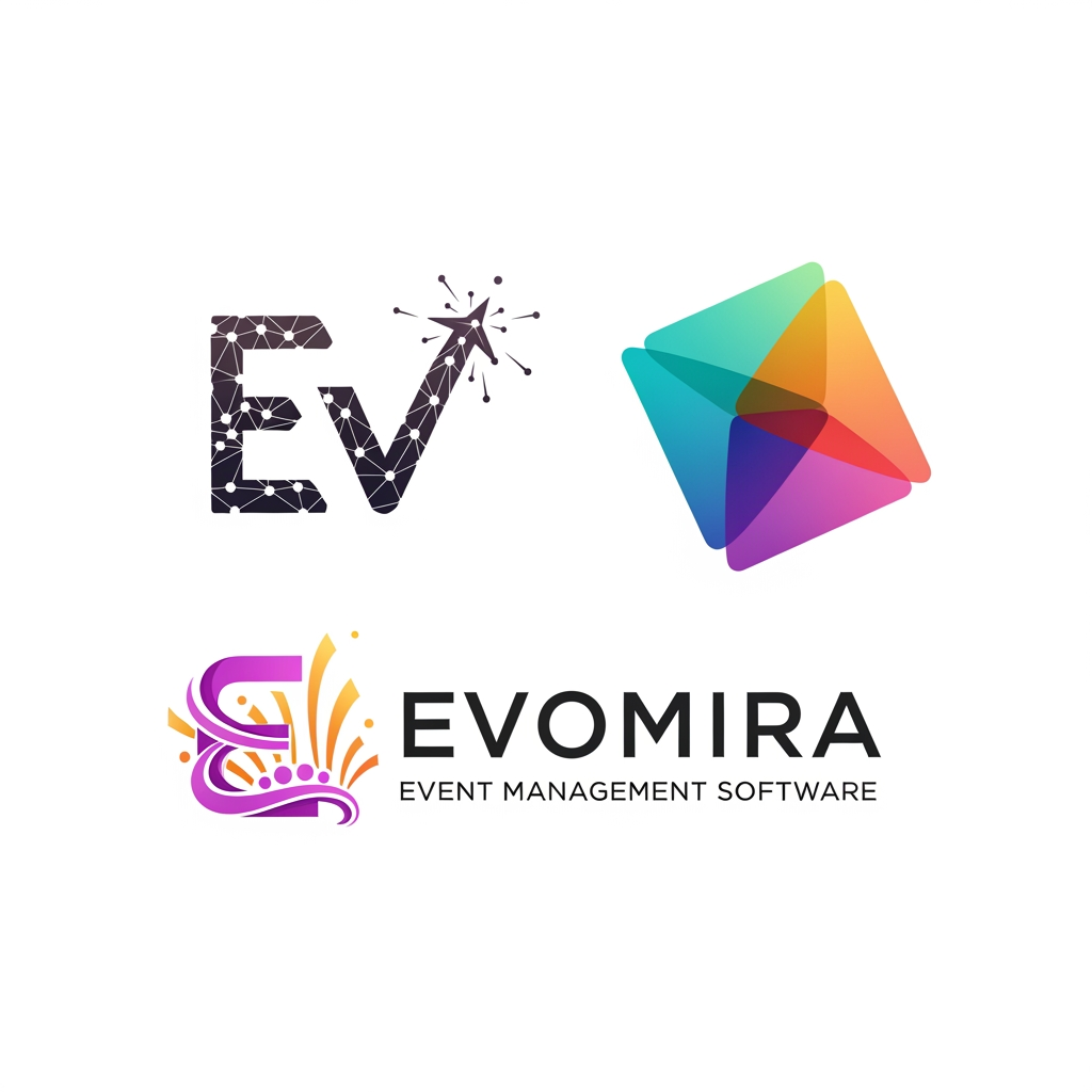AI Design for need more logo varient for Evomira which is for Event management software, need more creative