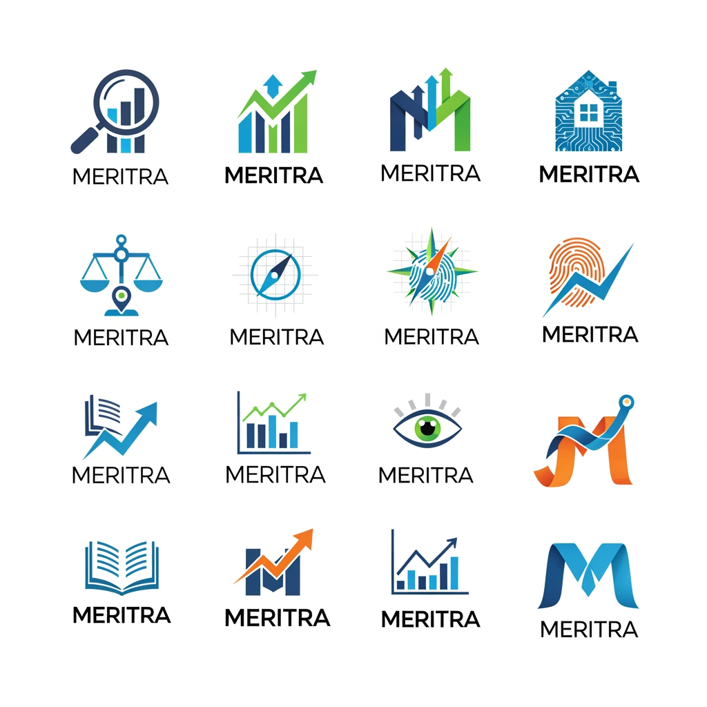AI Design for need more logo varient for Meritra which is for appraisal software, need more creative
