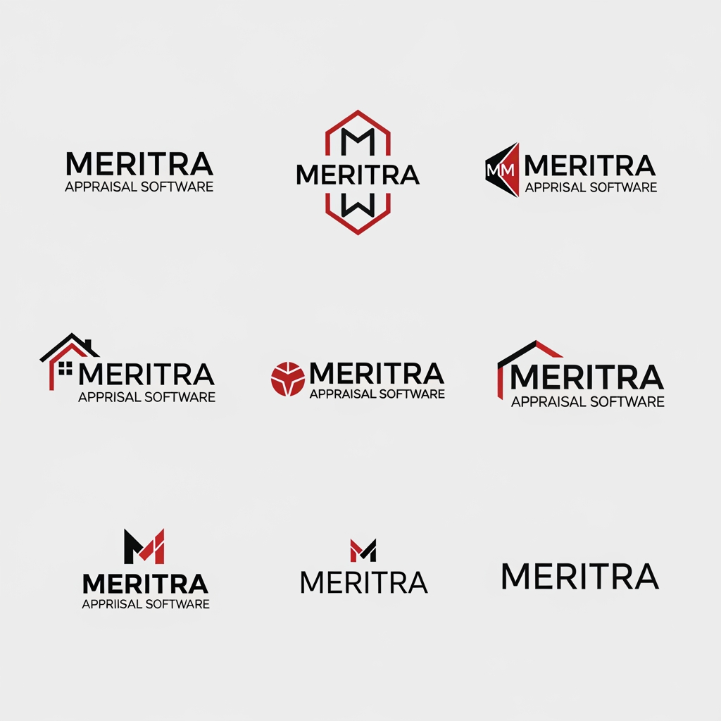 AI Design for need more logo varient for Meritra which is for appraisal software
