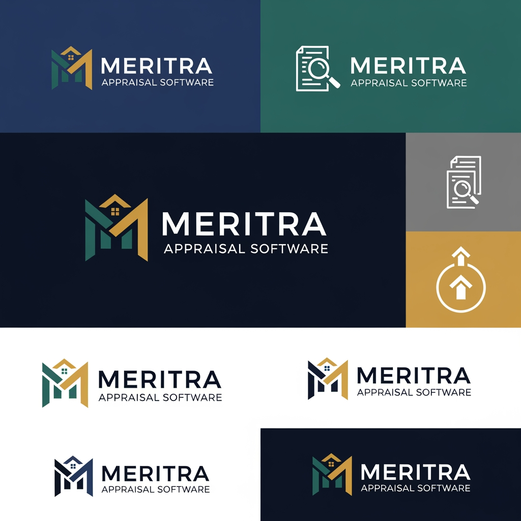 AI Design for need more logo varient for Meritra which is for appraisal software