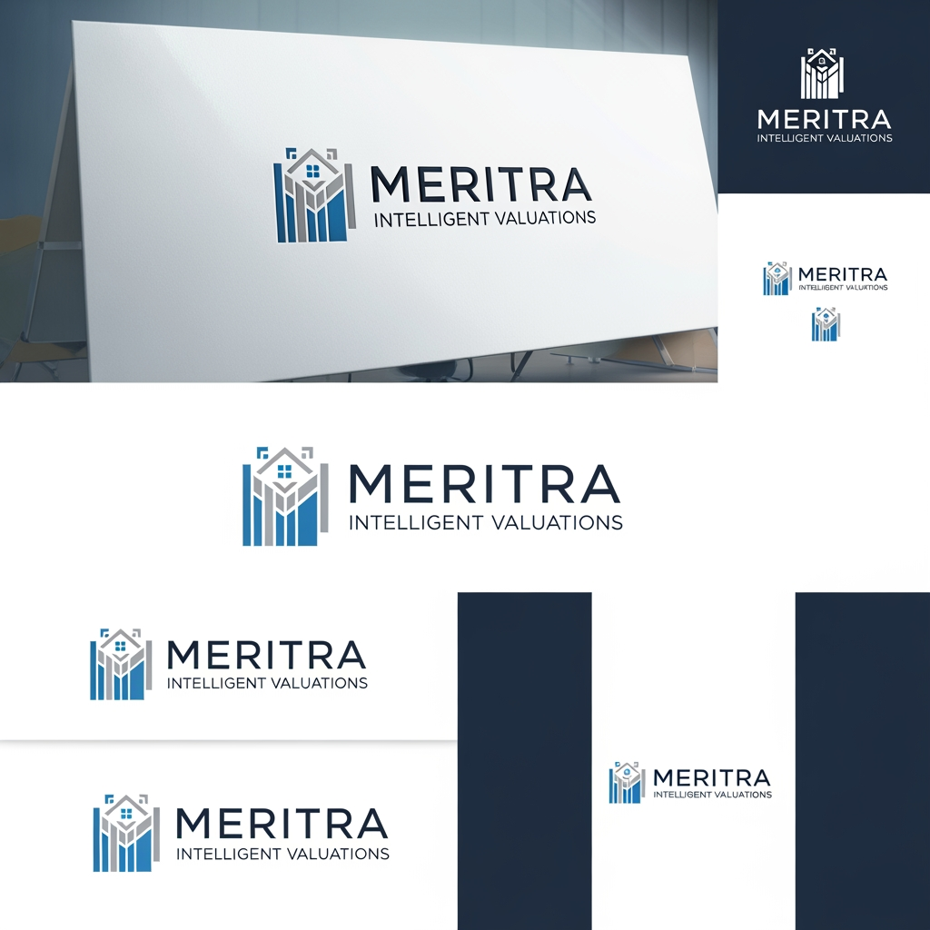 AI Design for need more logo varient for Meritra which is for appraisal software