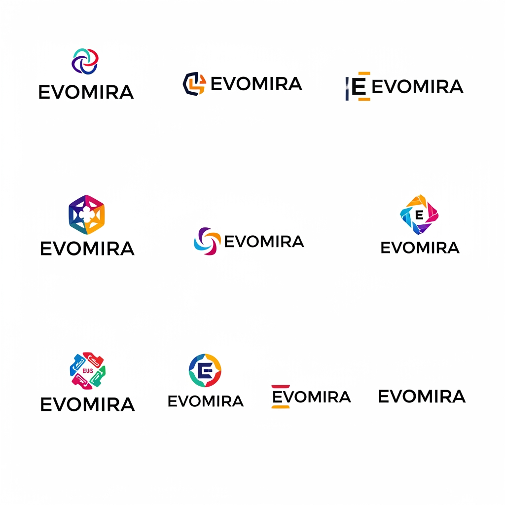 AI Design for need more logo varient for Evomira which is for Event management software, need more creative