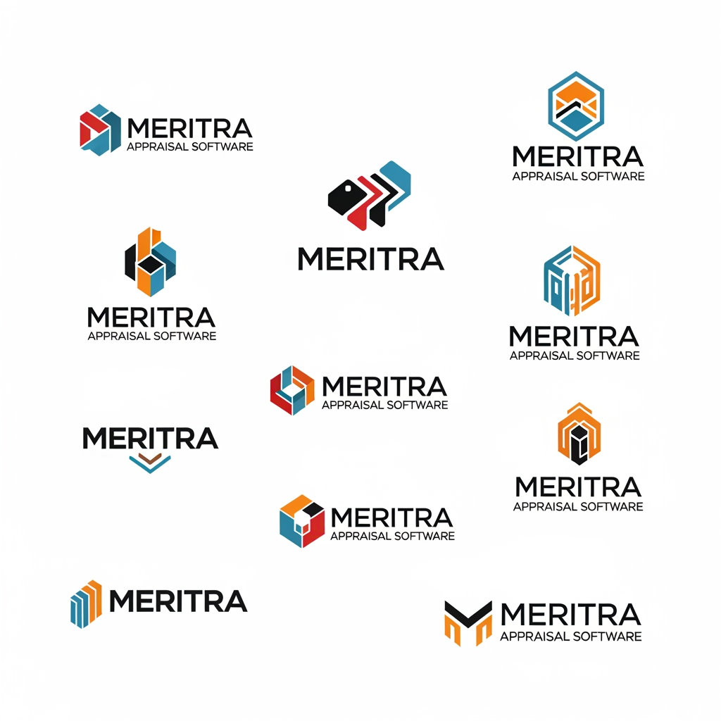 AI Design for need more logo varient for Meritra which is for appraisal software, need more creative