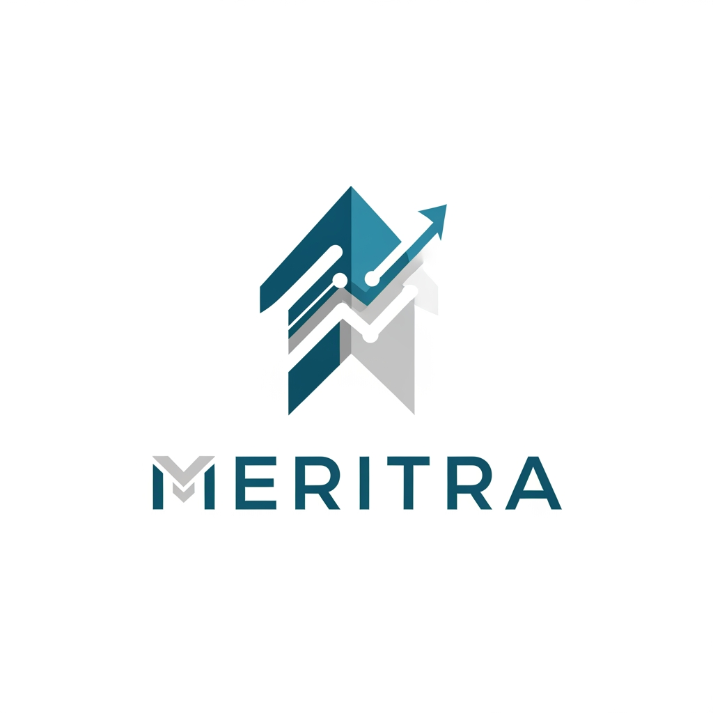AI Design for i want logo for my Appraisal software name as Meritra