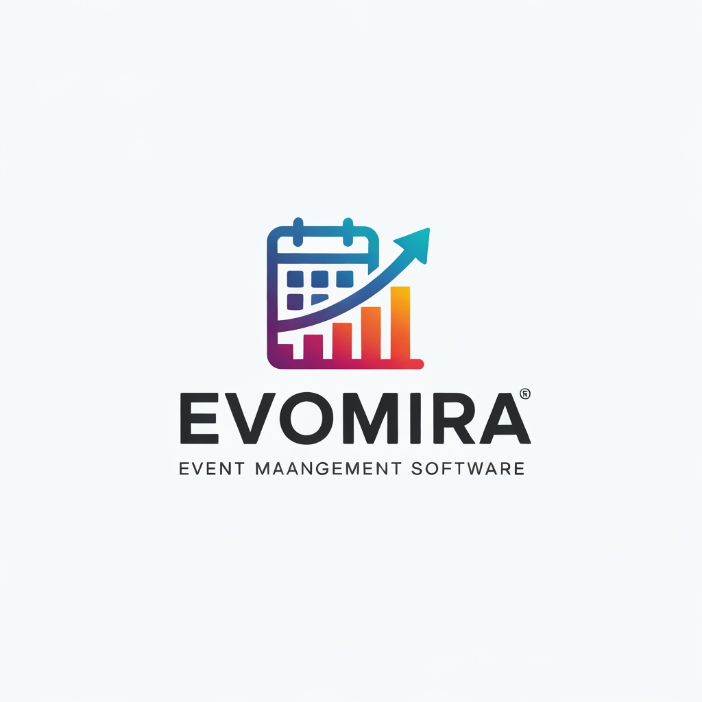 AI Design for my product name is Evomira which is based on event management software, i want logo for thta which is more creative and unique with relative