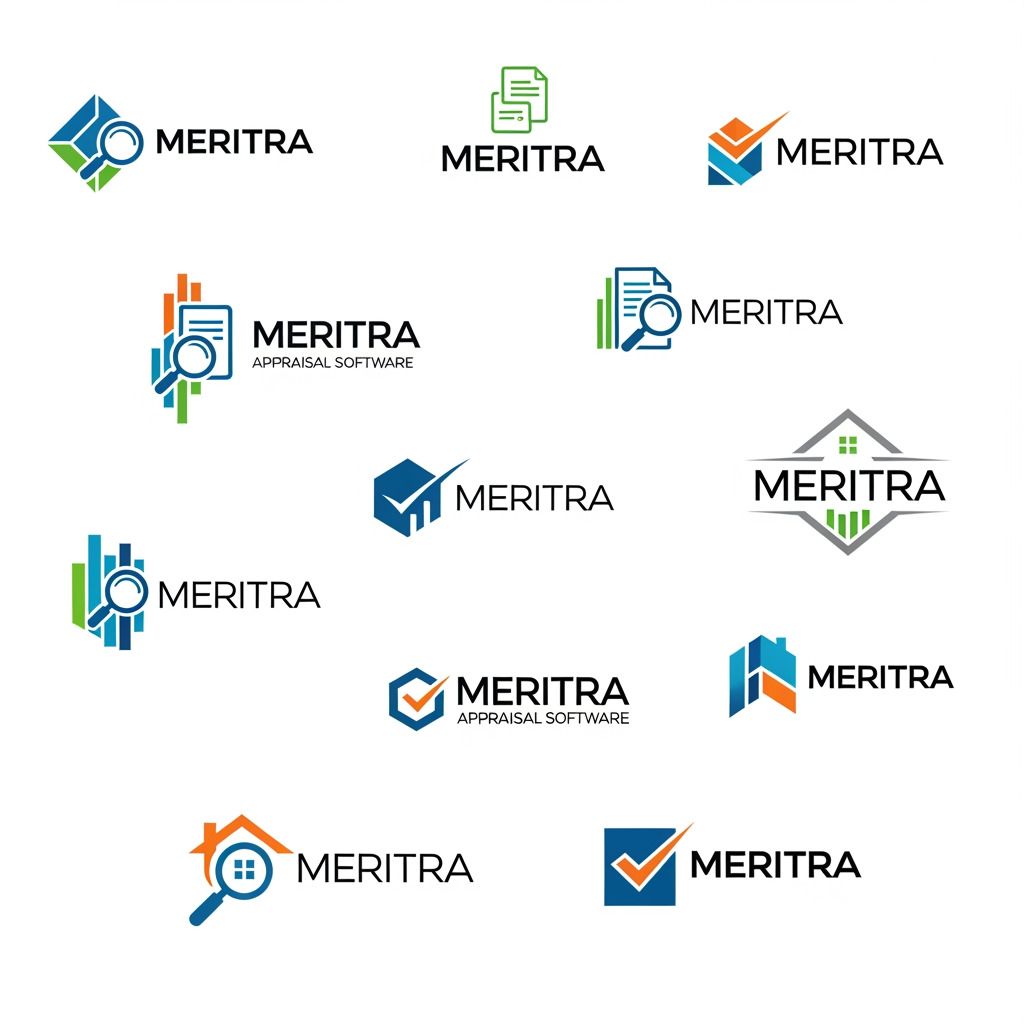 AI Design for need more logo varient for Meritra which is for appraisal software, need more creative