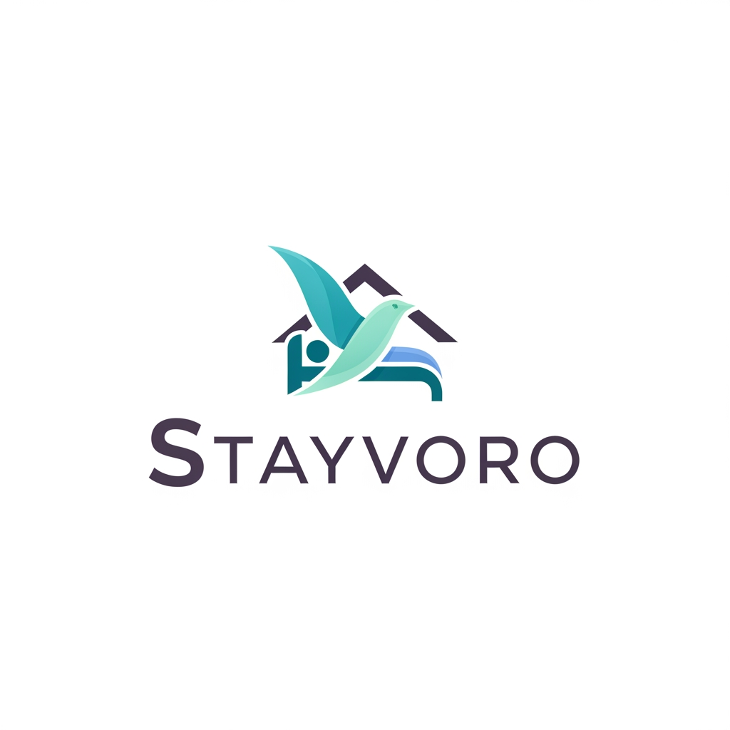 AI Design for i want logo for my resort booking site name as Stayvoro