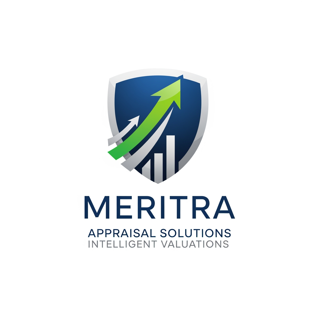 AI Design for i want logo for my Appraisal software name as Meritra
