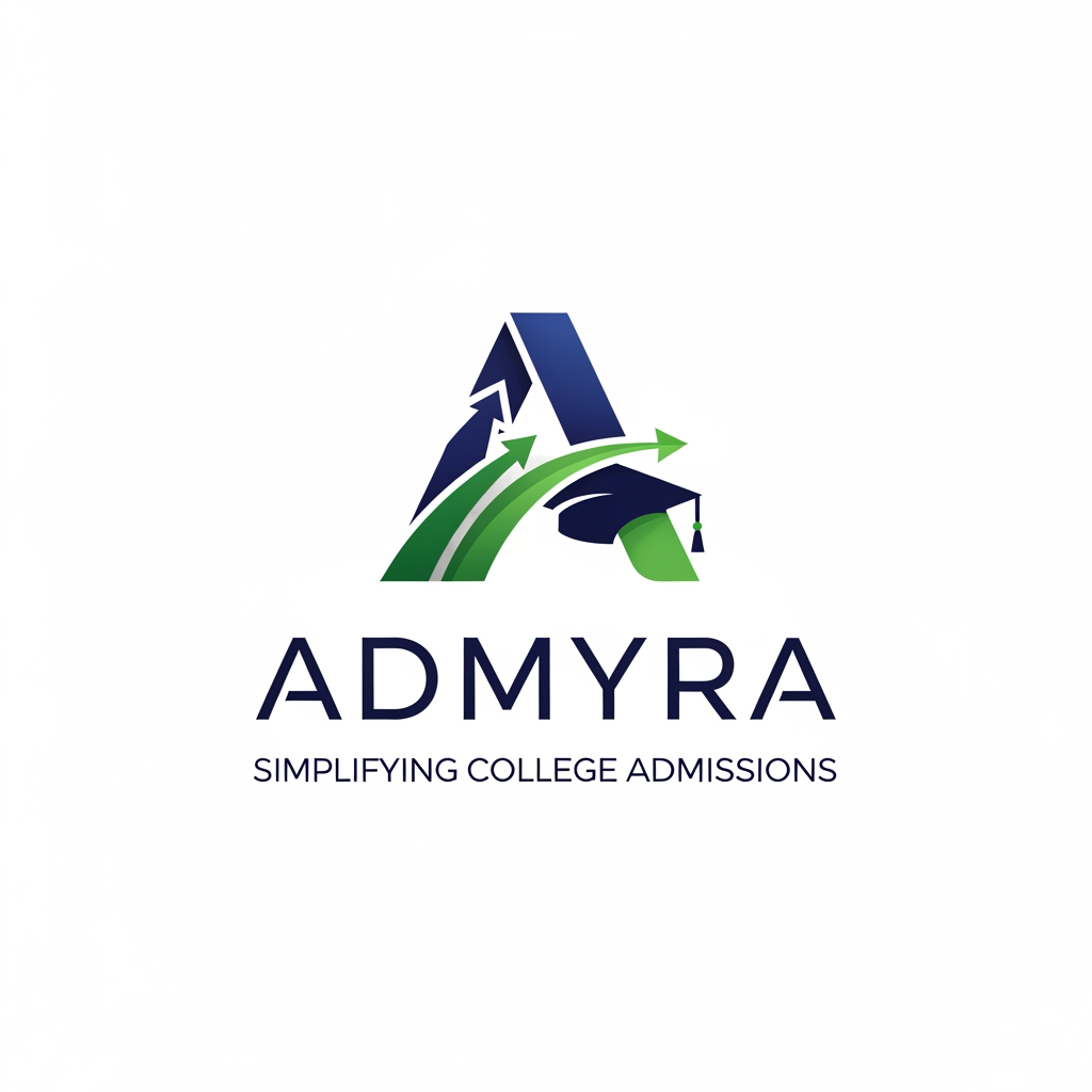 AI Design for i want logo for my college admission software name as Admyra