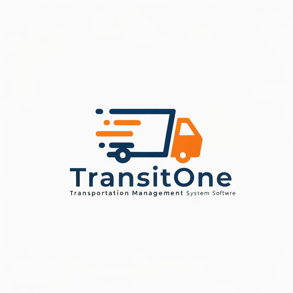 AI Design for I want logo for transport management system sofware, Name is TransitOne give me professional and trendy logo UI
