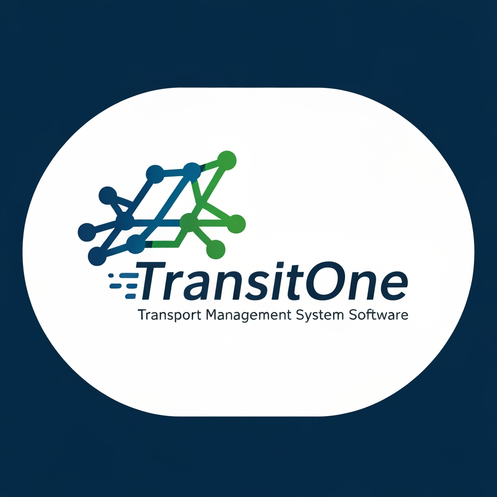 AI Design for I want logo for transport management system sofware, Name is TransitOne give me professional and trendy logo UI