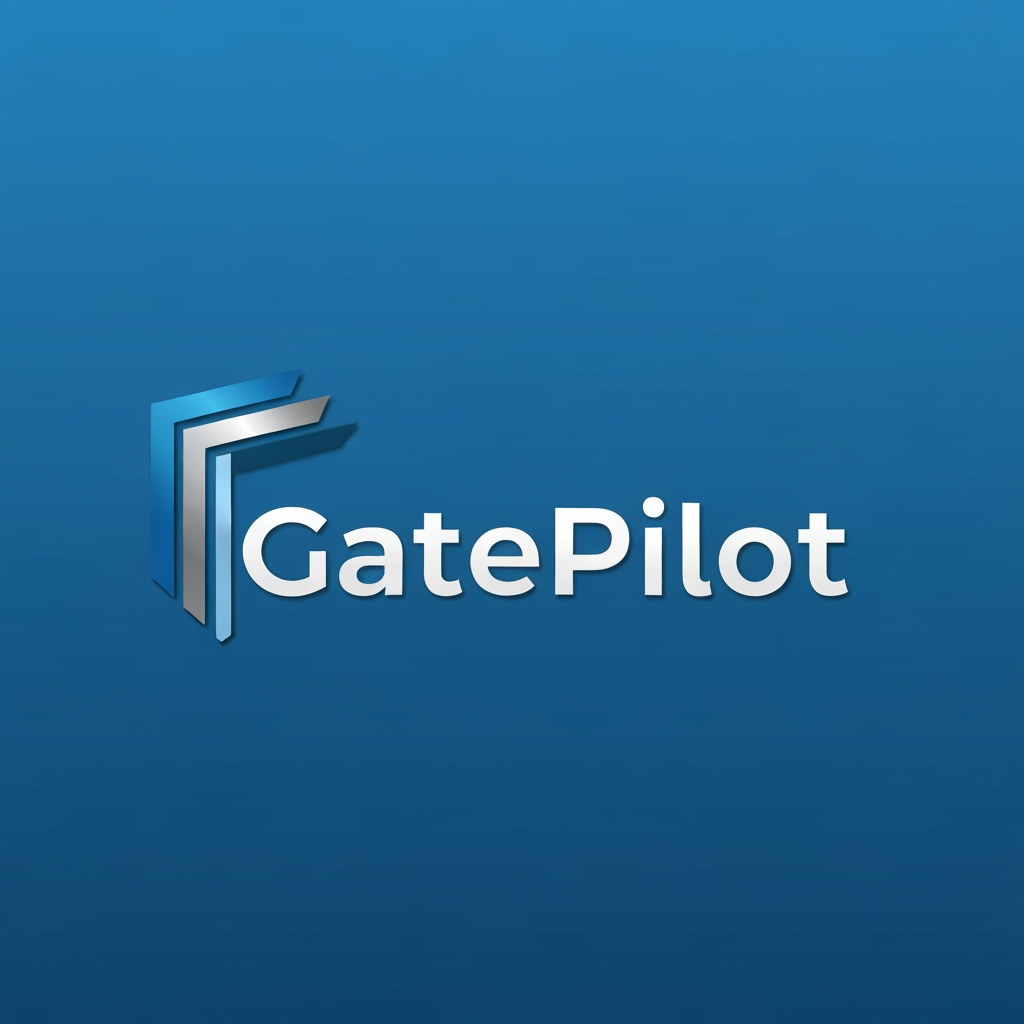 AI Design for I want logo for college gate pass system software, name is GatePilot give me a professional ui for logo