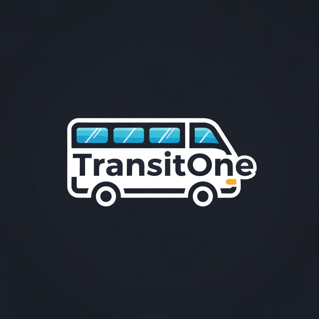 AI Design for I want logo for college transport management system sofware, Name is TransitOne give me professional and trendy logo UI