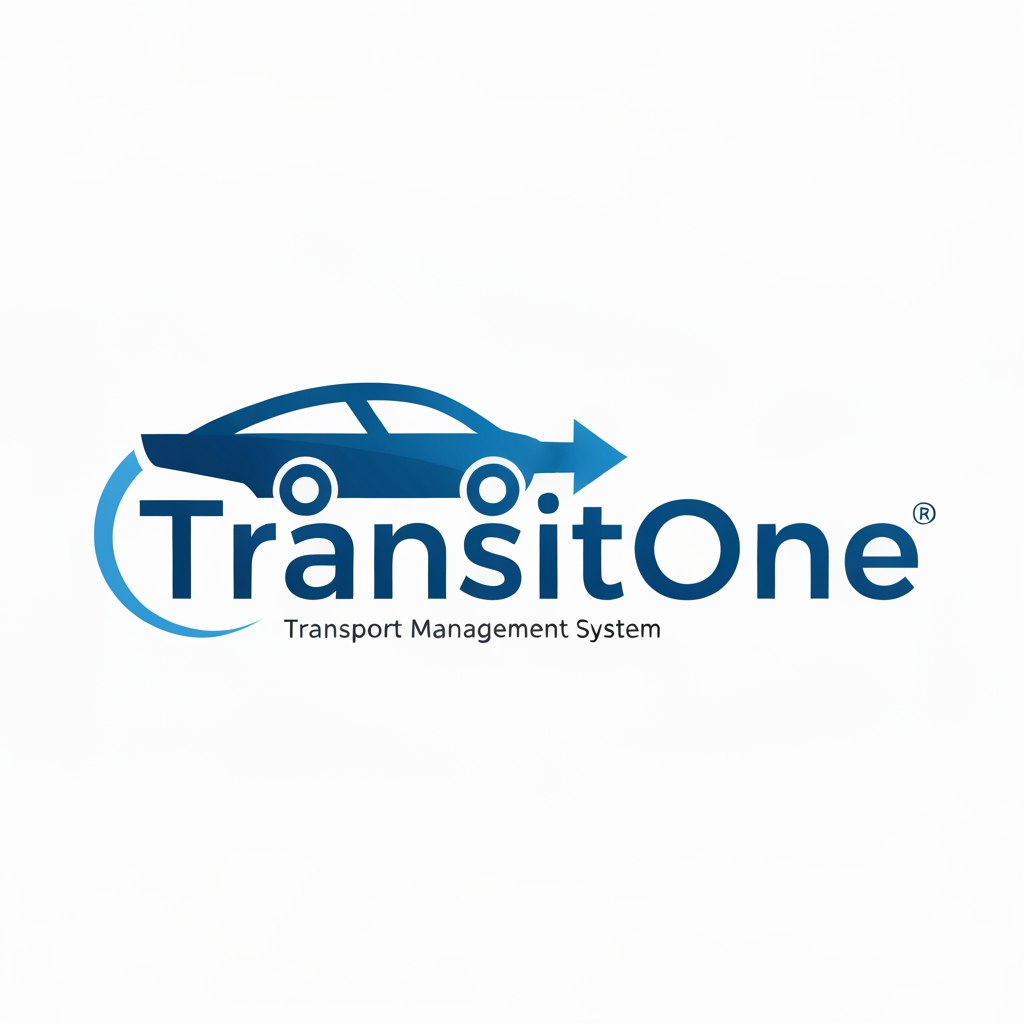 AI Design for I want logo for transport management system sofware, Name is TransitOne give me professional and trendy logo UI