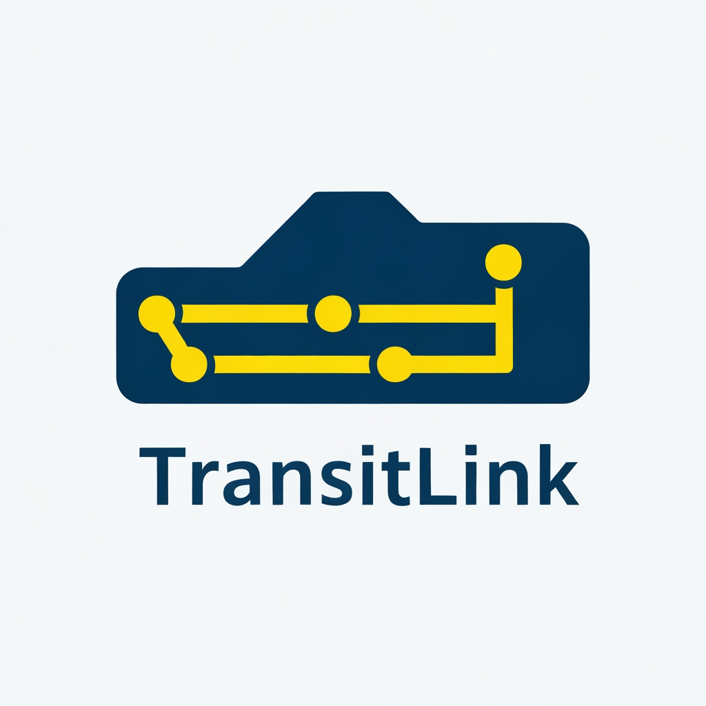 AI Design for A professional and modern logo for a transport management system named TransitOne. The design features sleek, minimalist geometric lines representing movement, global connectivity, and logistics, set against a clean, corporate color palette of navy blue and electric cyan. High-contrast, vector-style composition with a focus on negative space and sophisticated typography. i want like vehicle type of logo