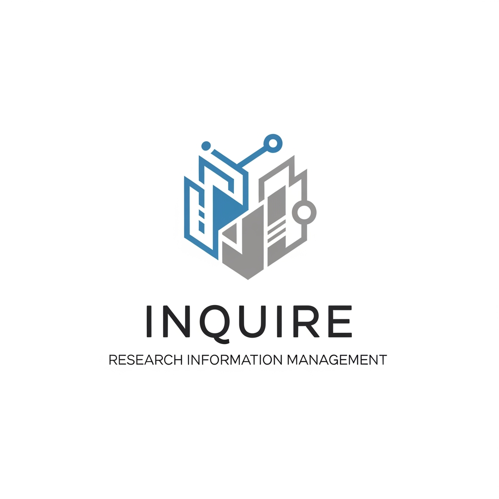 AI Design for A professional, minimalist logo design for a research information management system