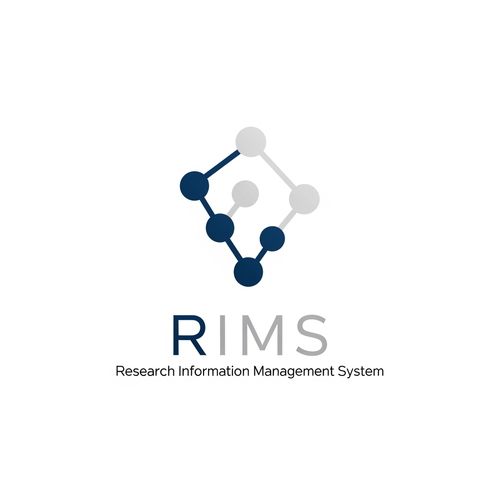 AI Design for A professional, minimalist logo design for a research information management system