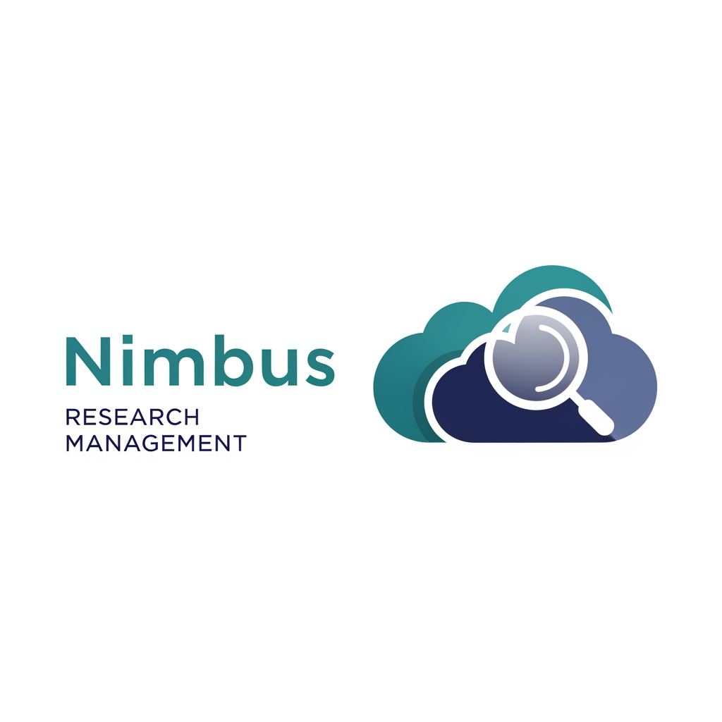 AI Design for A professional, minimalist logo design for a research information management system