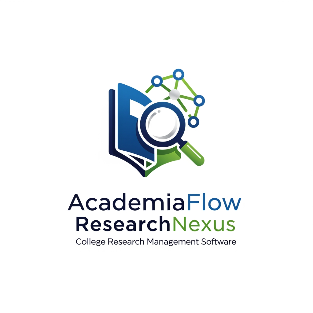 AI Design for I want logo for college research managment software