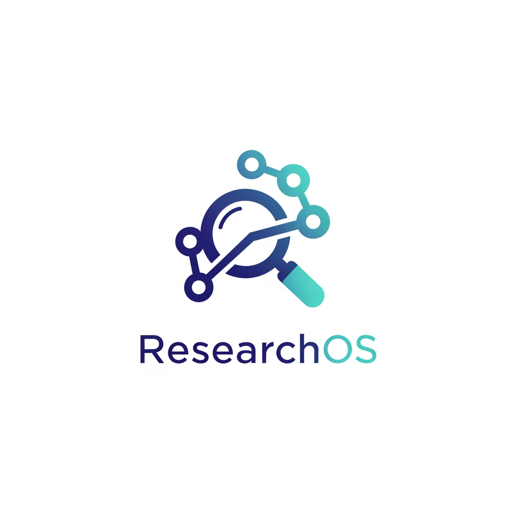 AI Design for A modern, minimalist logo design for a research management system